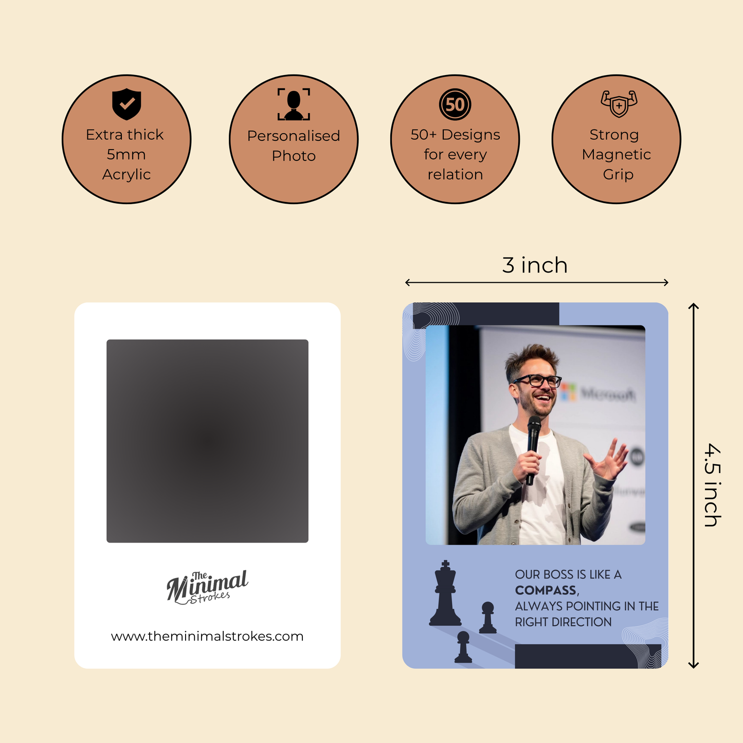 Best Boss Personalised Photo Magnet