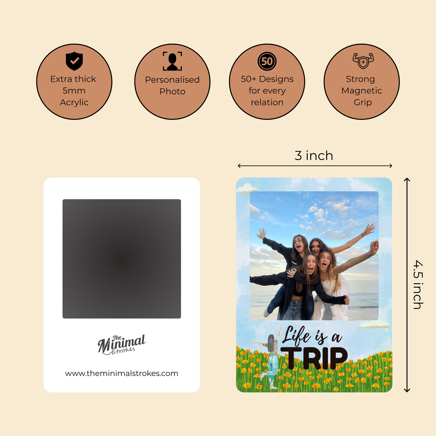New Adventures Personalised Magnet