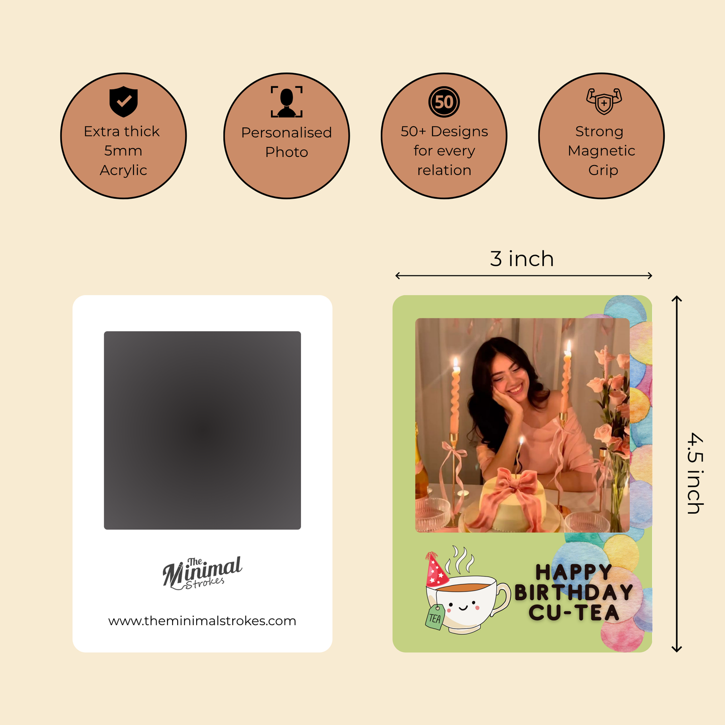 Birthday Cu-Tea Personalised Magnet