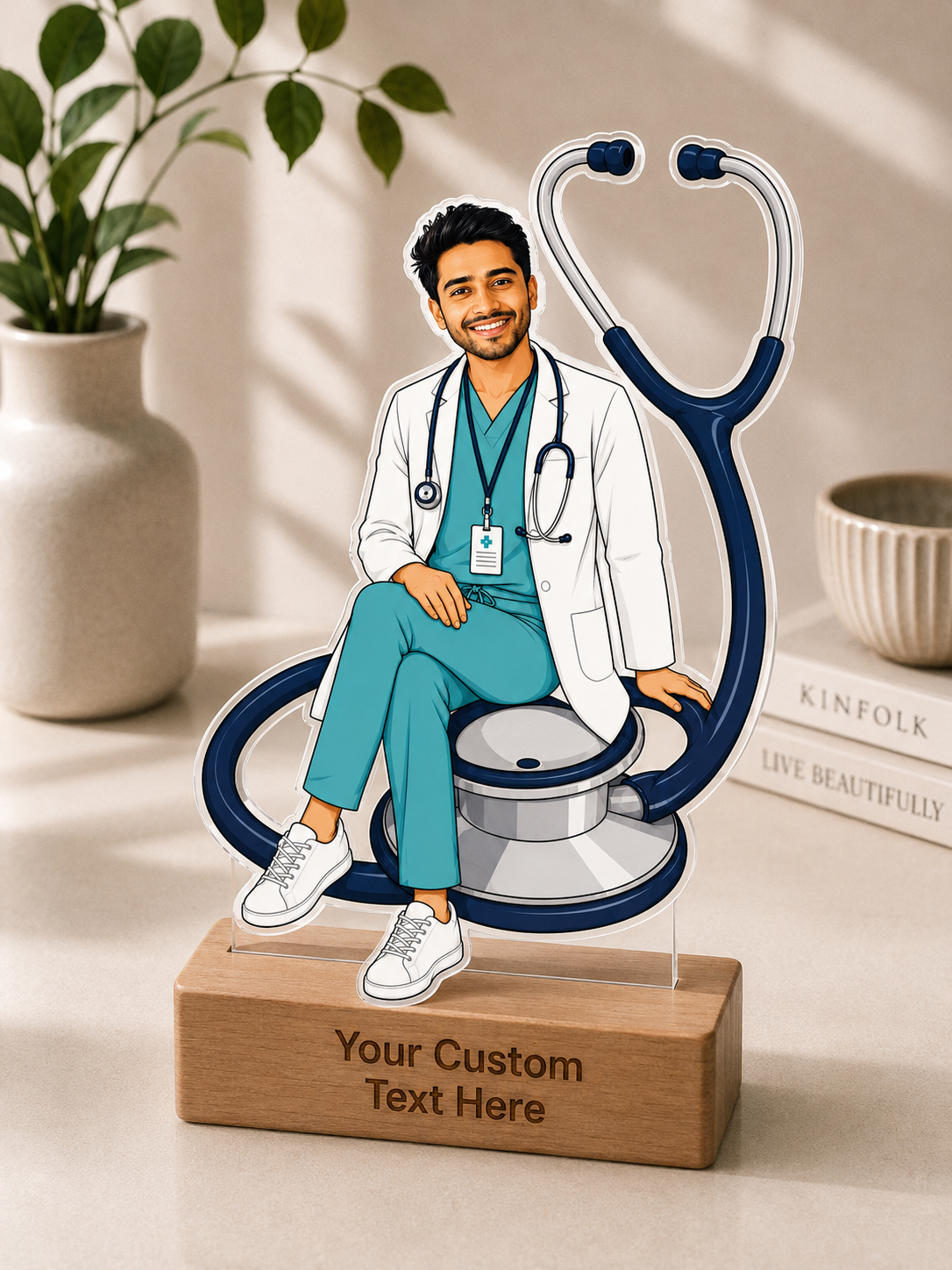 Personalized Doctor Caricature With Stand