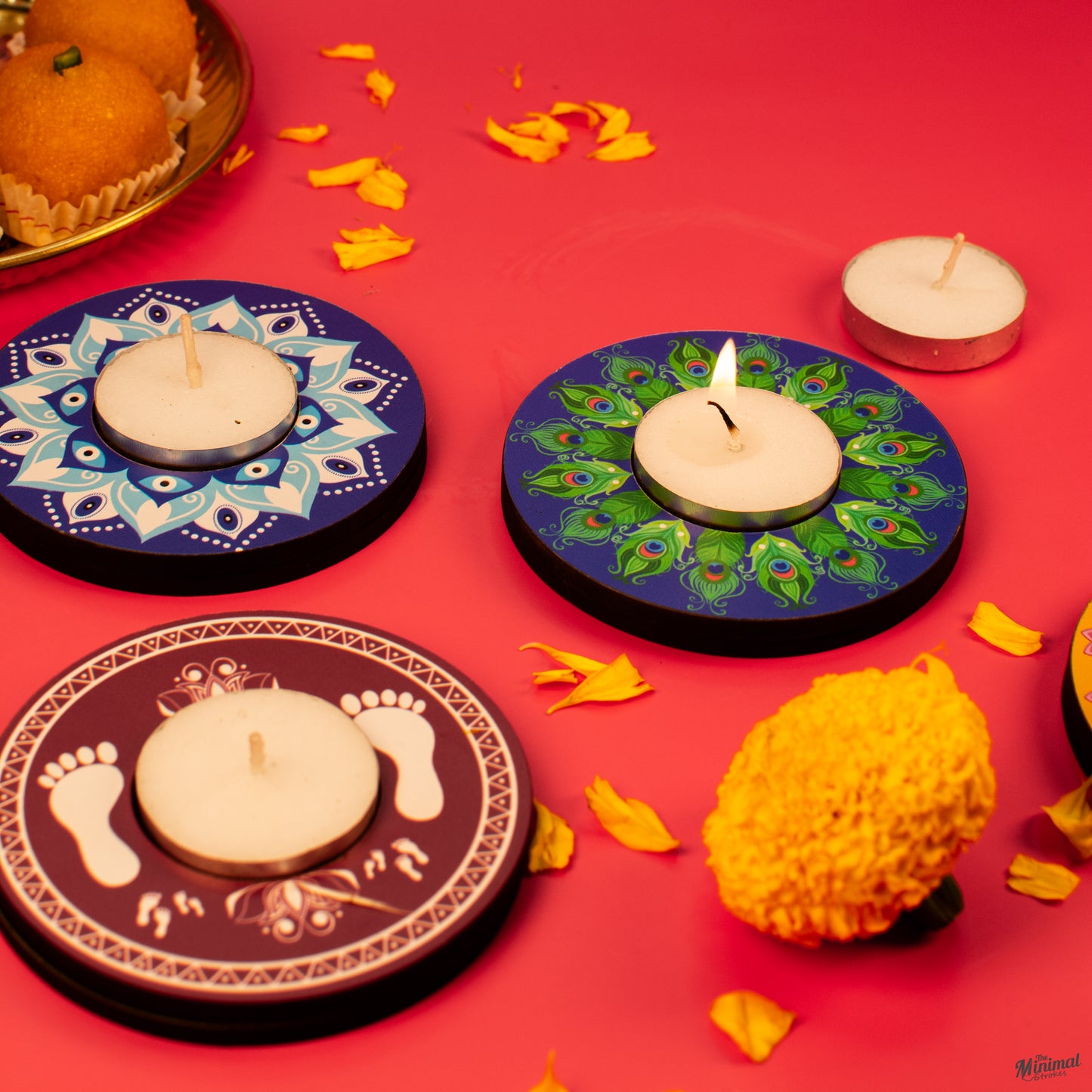 Diya Holder - Assorted Hamper (Pack of 4)