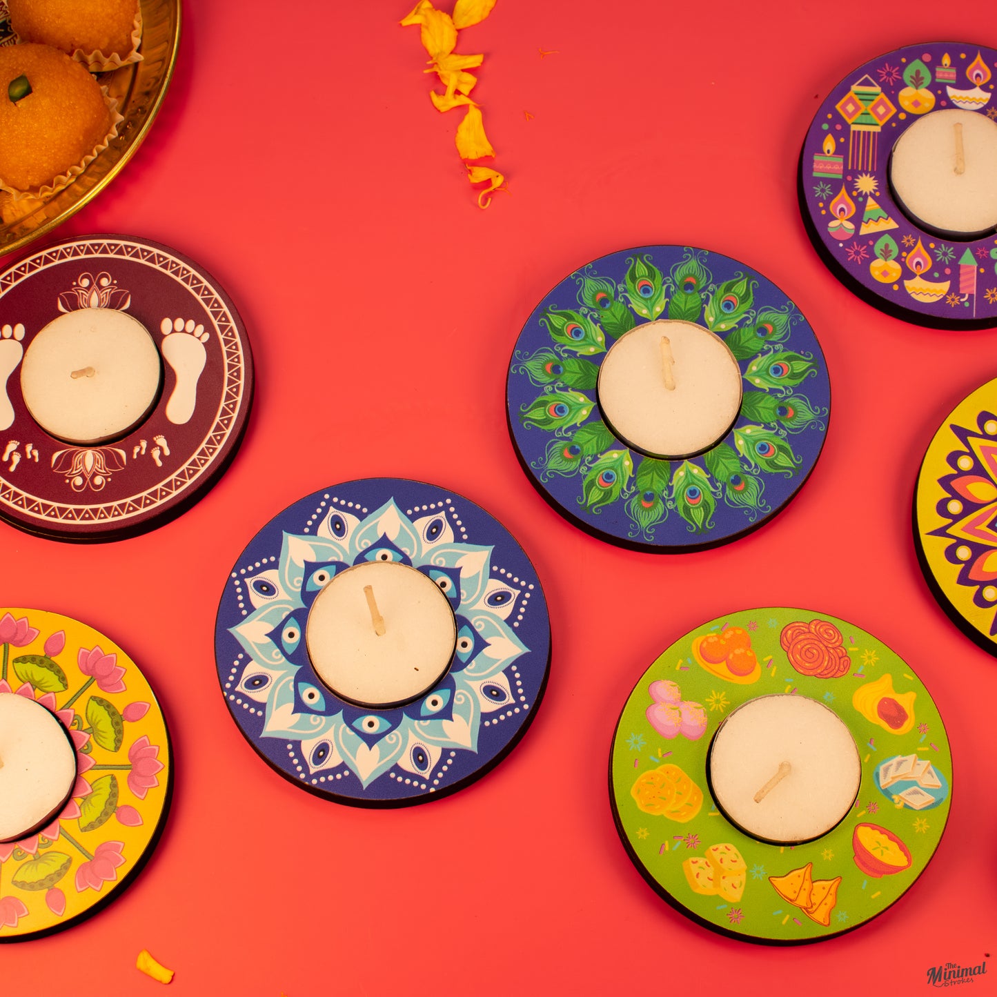 Diya Holder - Assorted Hamper (Pack of 4)