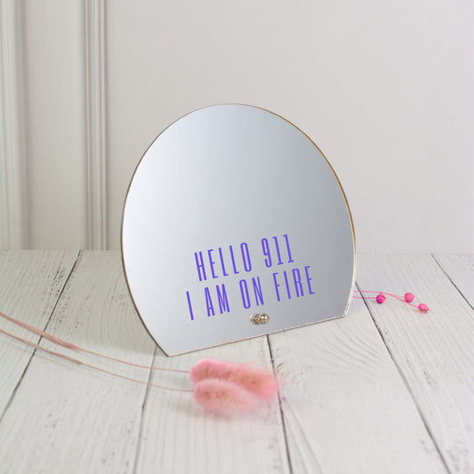 Printed Mirror - Hello 911