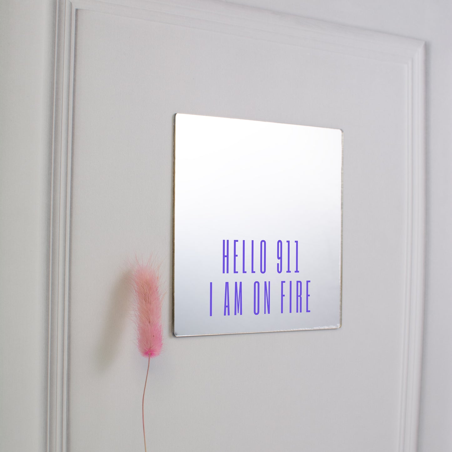 Printed Mirror - Hello 911