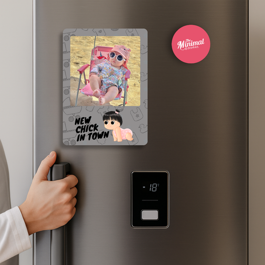 New Baby Personalised Photo Magnet