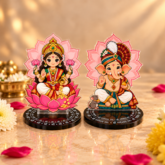 Ganesh Lakshmi Ji Divine Standee