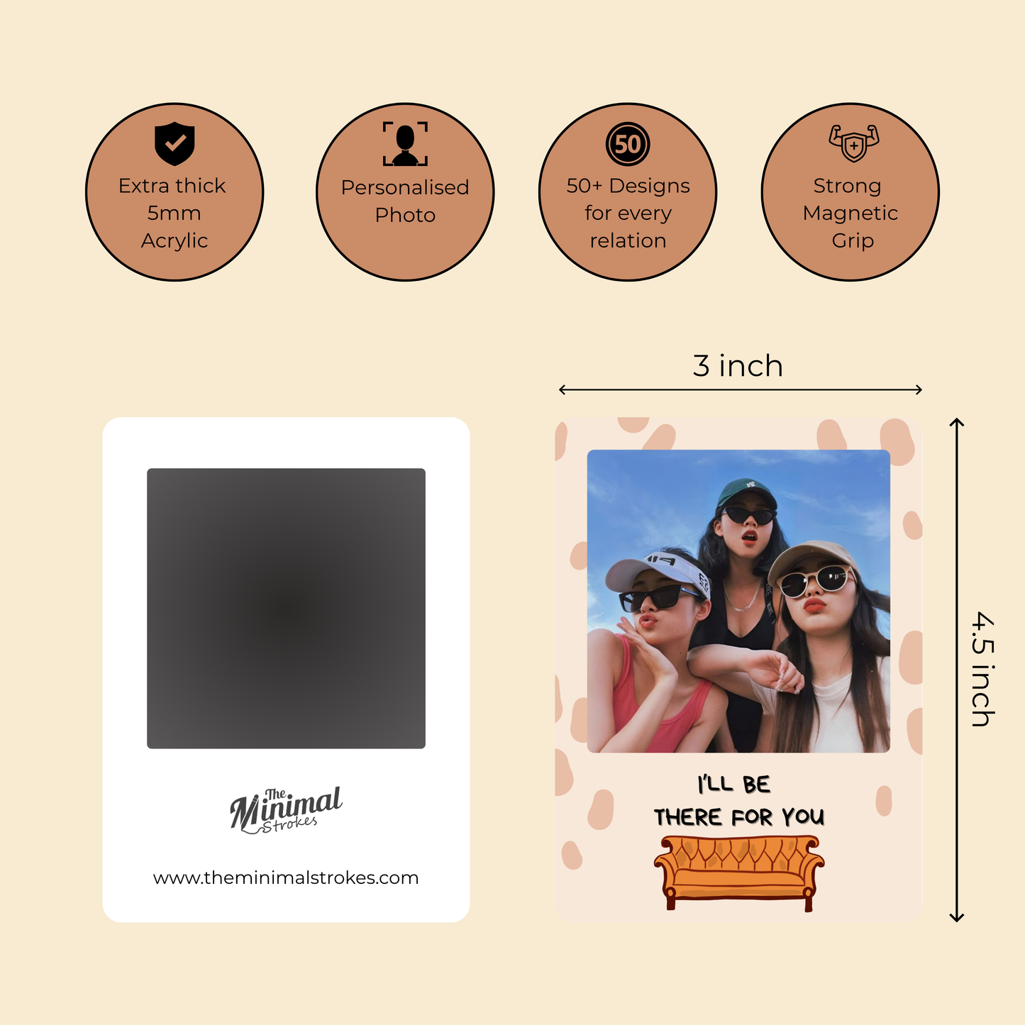 Always There Friendship Photo Magnet