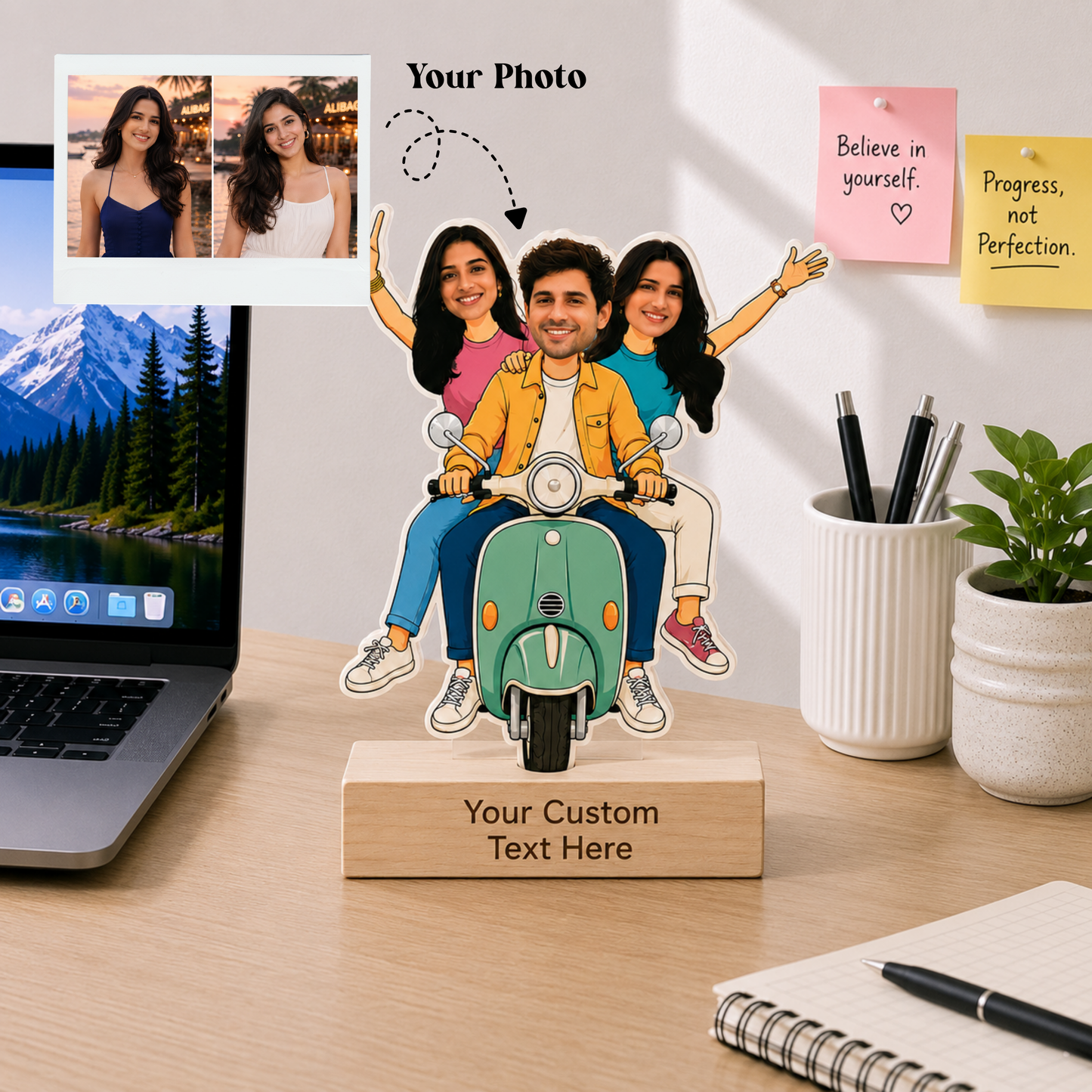 Personalized Squad Caricature With Stand