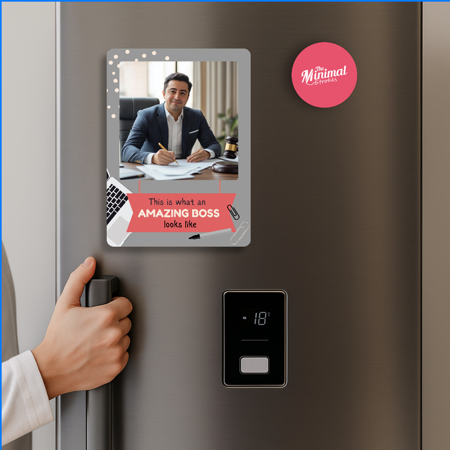 Amazing Boss Personalised Photo Magnet