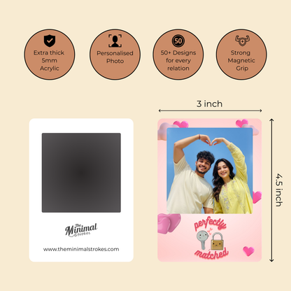 Perfectly Matched Couple Photo Magnet