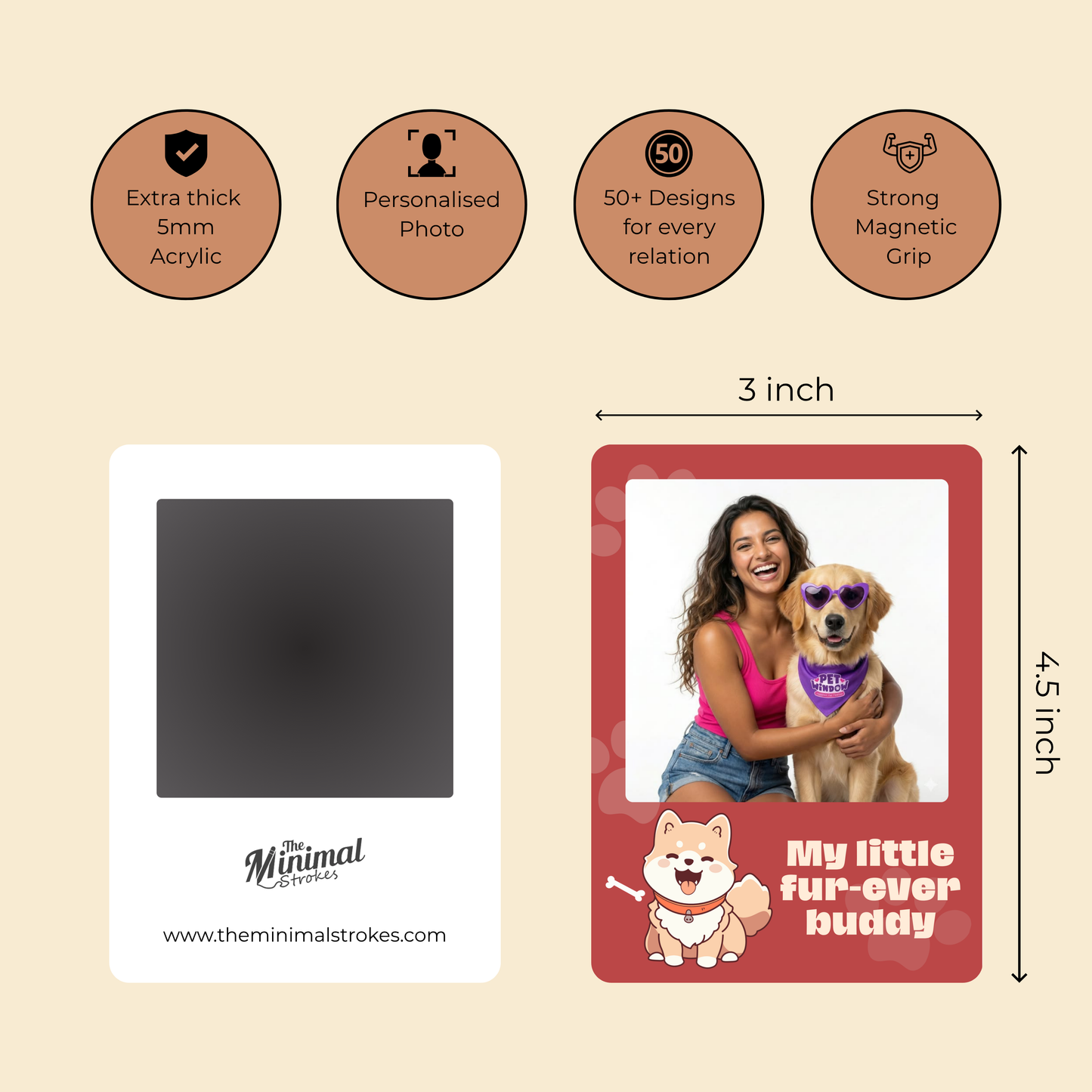 Fur-ever Buddy Pet Photo Magnet