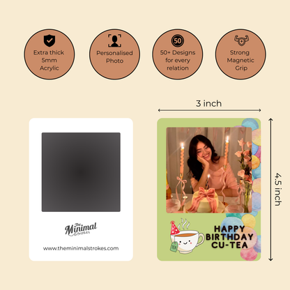 Birthday Cu-Tea Personalised Magnet