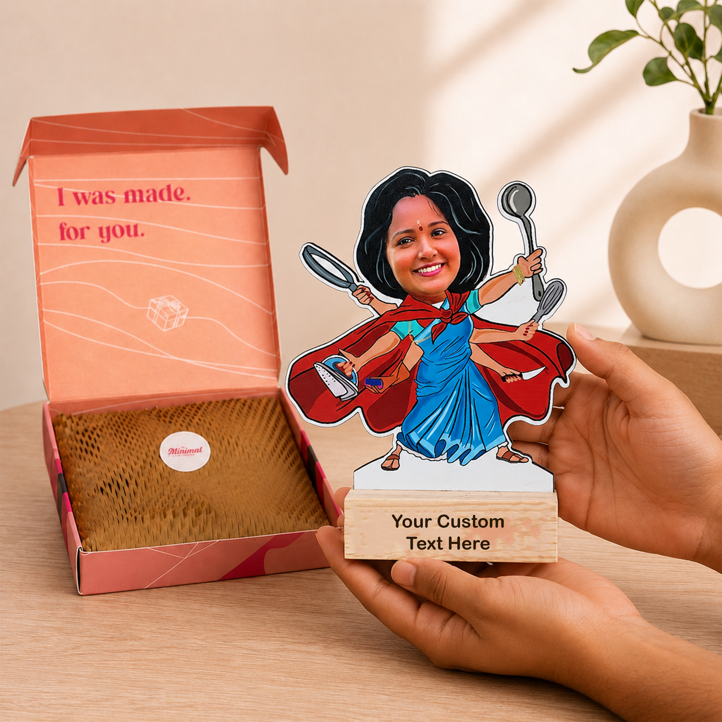 Homemaker Personalized Caricature with Stand