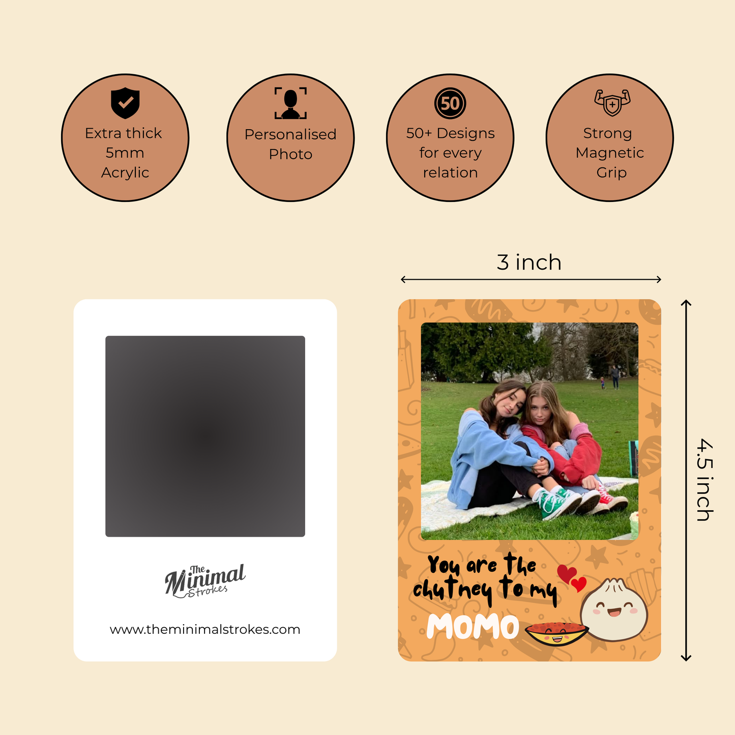Chutney to My Momo Personalised Magnet