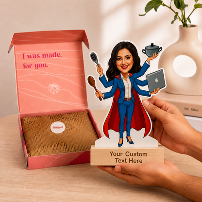 Working Woman Personalized Caricature with Stand
