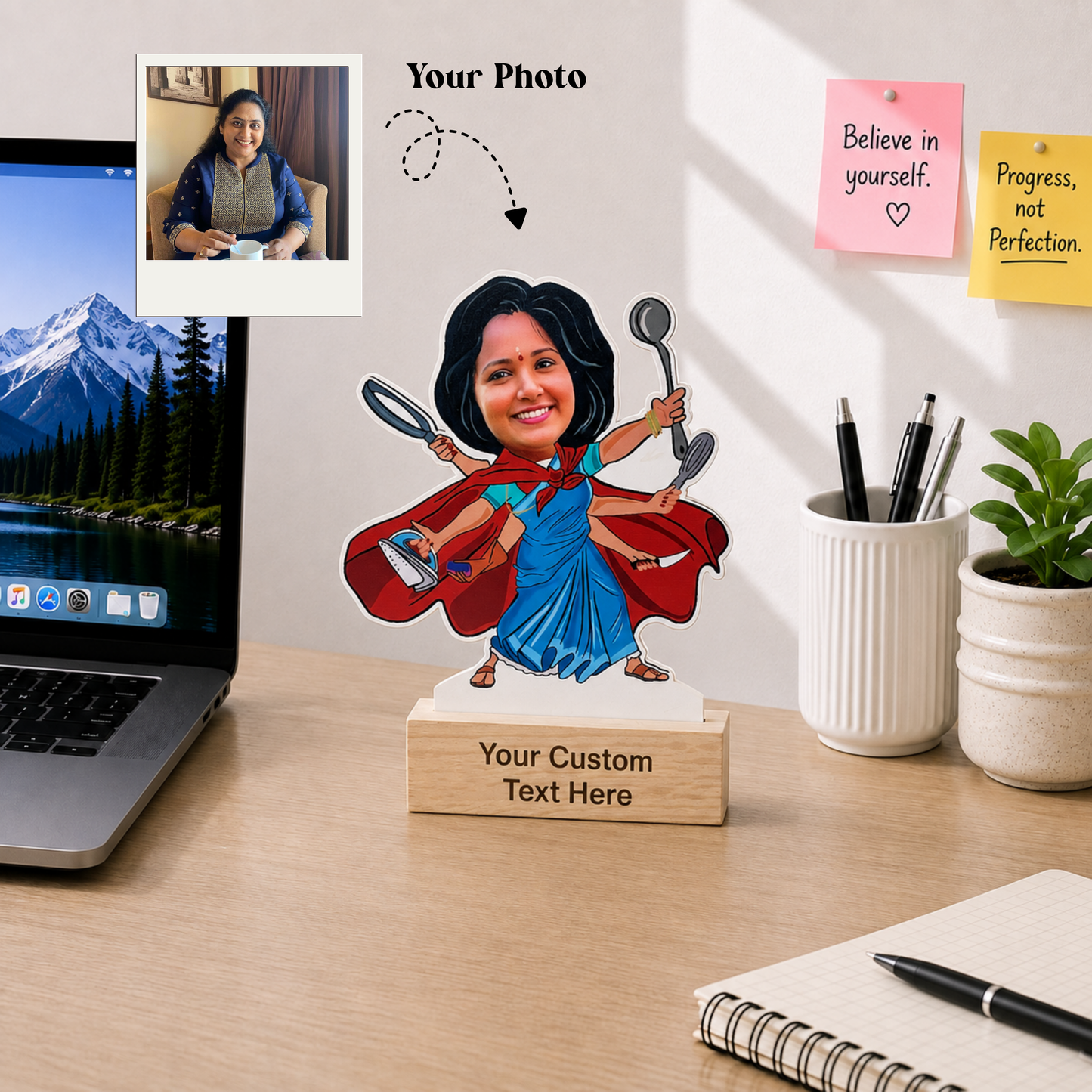 Homemaker Personalized Caricature with Stand