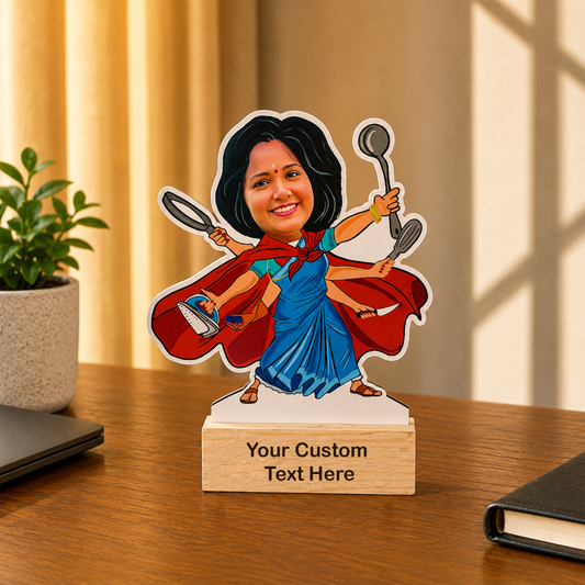 Homemaker Personalized Caricature with Stand