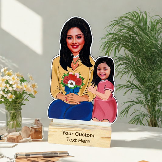 Personalized Little Girl Caricature With Stand