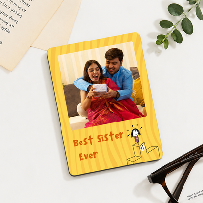 Best Sister Personalised Photo Magnet