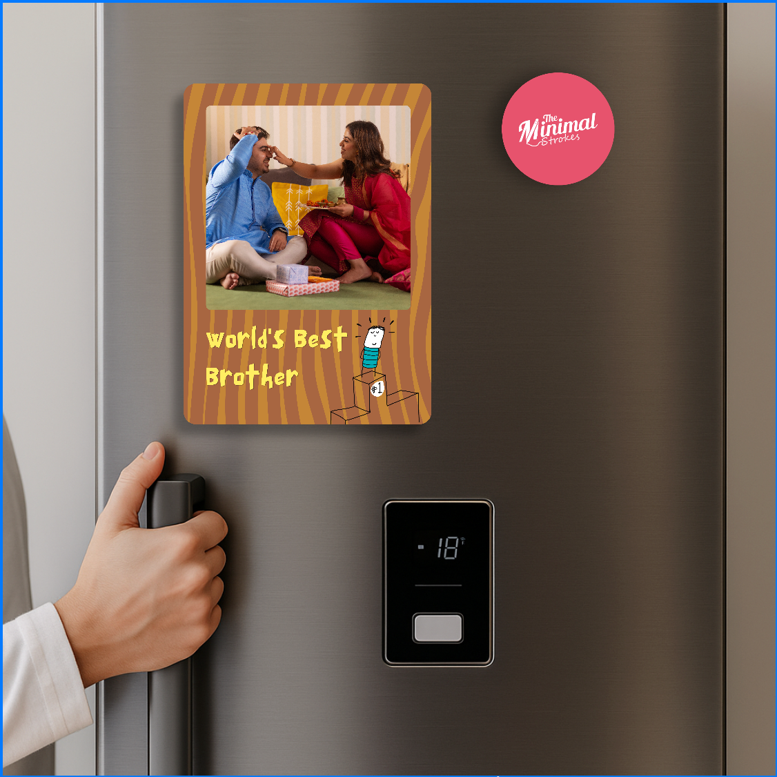 Best Brother Personalised Photo Magnet