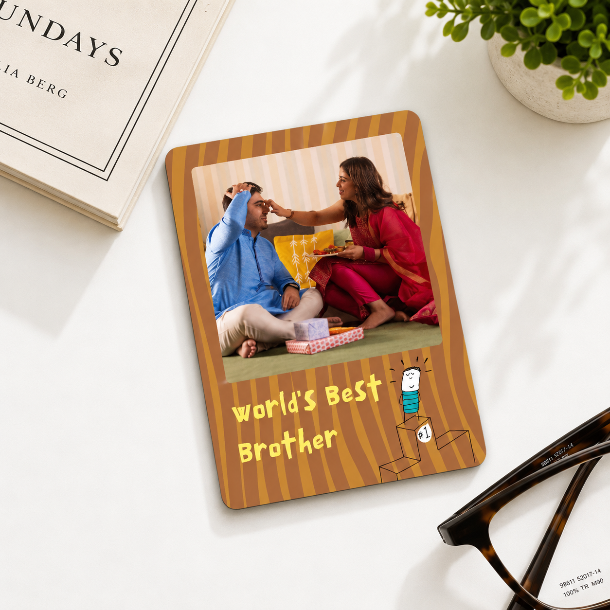 Best Brother Personalised Photo Magnet