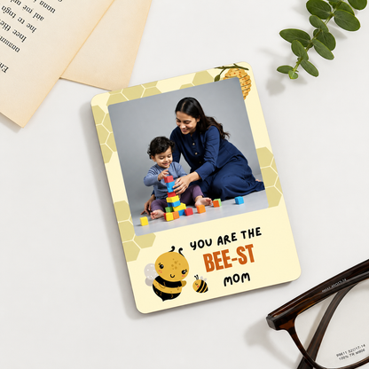 Bee-st Mom Personalised Photo Magnet