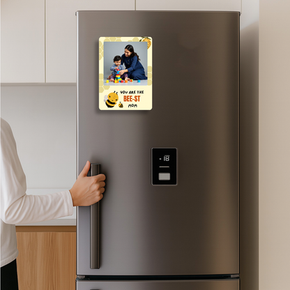 Bee-st Mom Personalised Photo Magnet