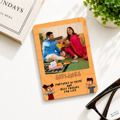 Sibling Love Personalised Photo Magnet