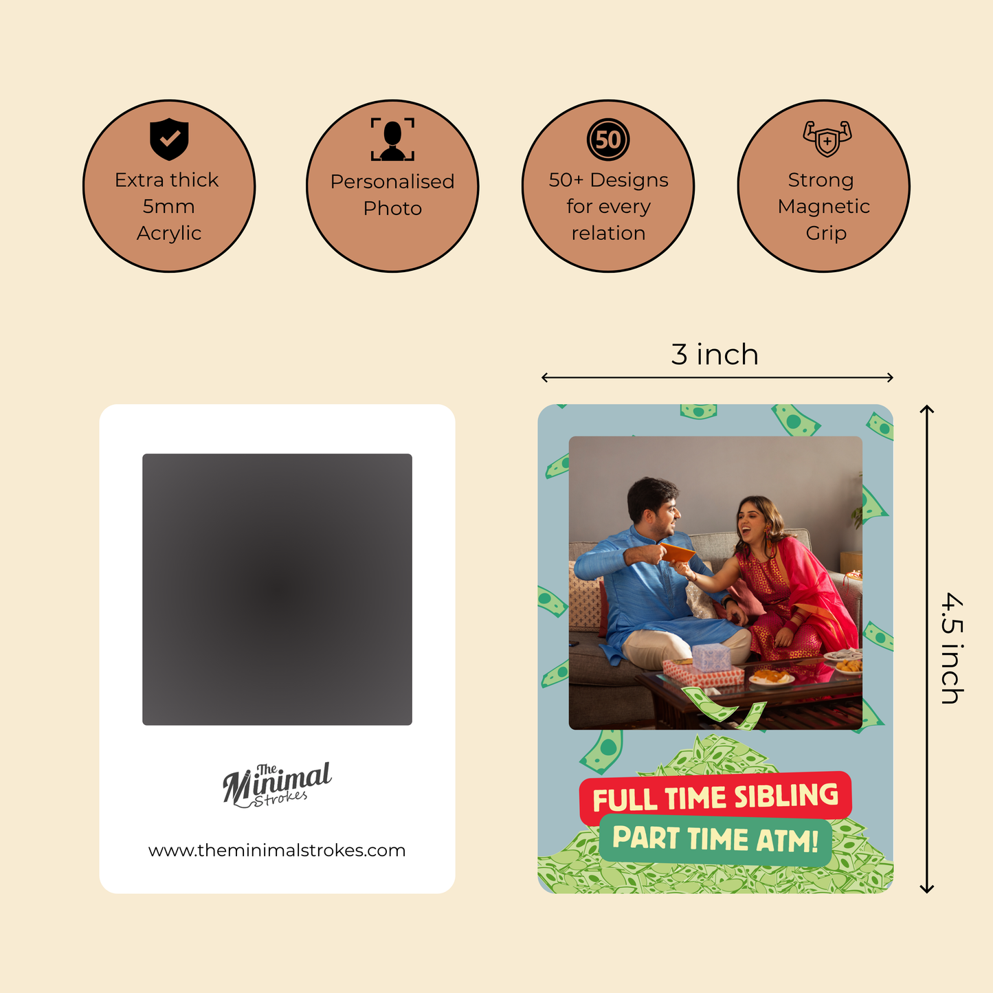 Sibling ATM Personalised Photo Magnet
