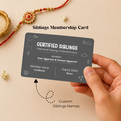 Personalized Sibling Membership Combo – Caricature & Wallet Card