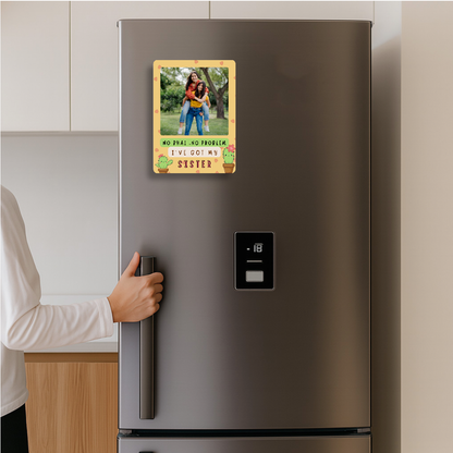 Superhero Sister Personalised Photo Magnet