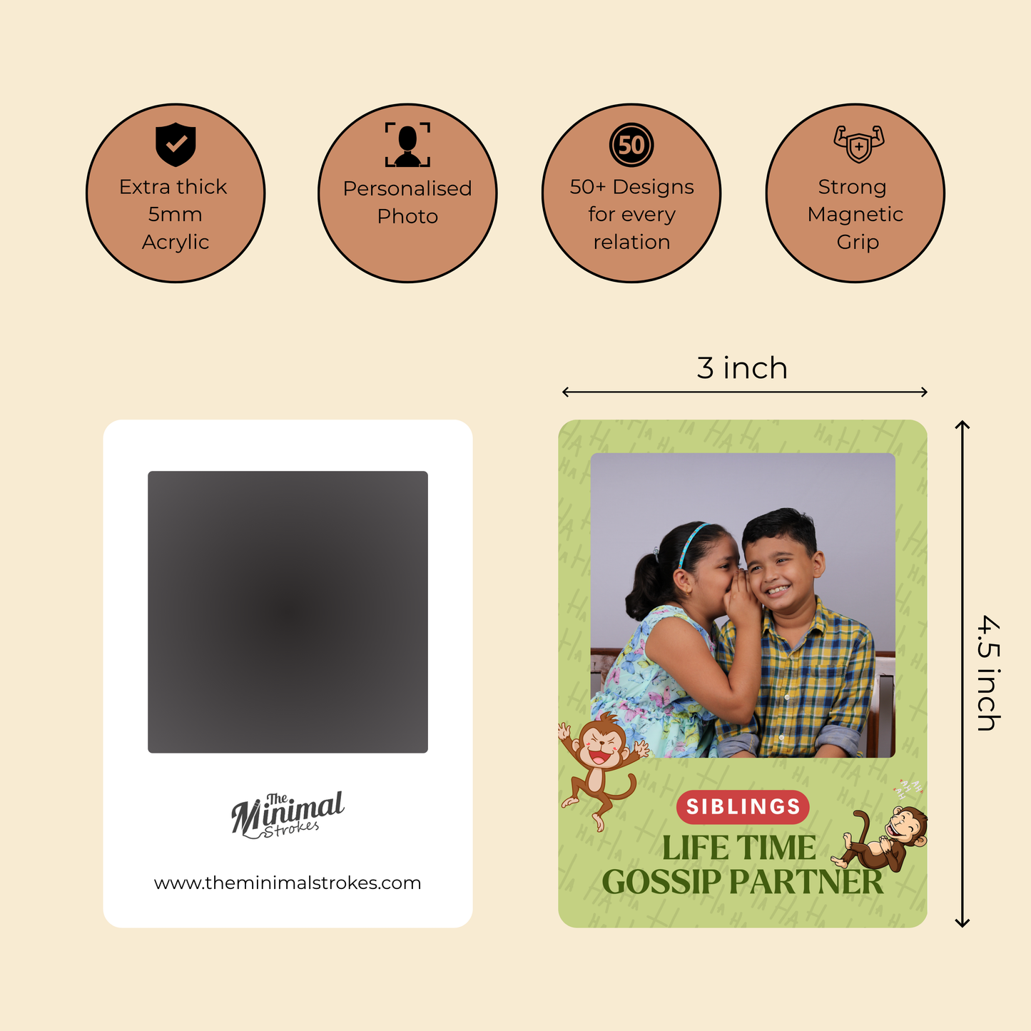 Gossip Partner Personalised Photo Magnet