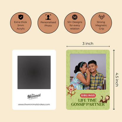 Gossip Partner Personalised Photo Magnet