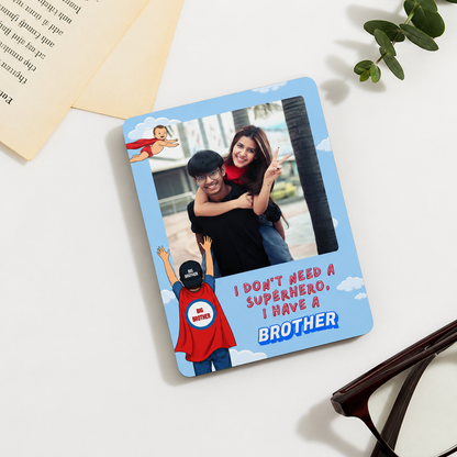 Superhero Brother Personalised Photo Magnet