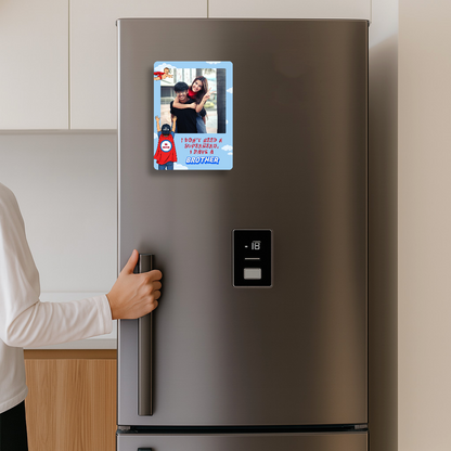 Superhero Brother Personalised Photo Magnet