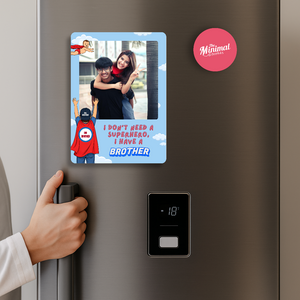 Superhero Brother Personalised Photo Magnet