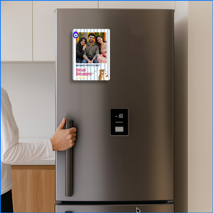 Fridge Magnet - Blessed With Best Bhai And Bhabhi