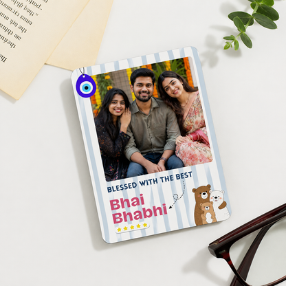 Fridge Magnet - Blessed With Best Bhai And Bhabhi