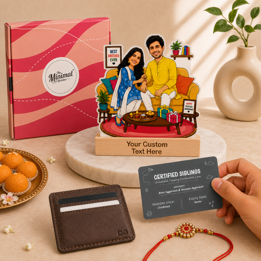 Personalized Sibling Membership Combo – Caricature & Wallet Card