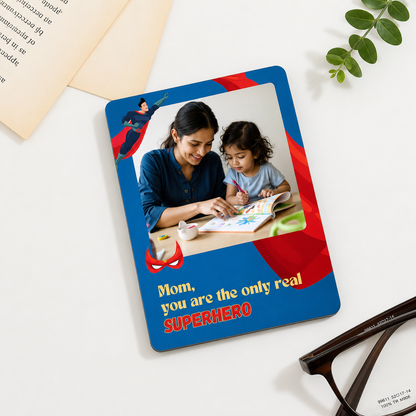 Superhero Mom Personalised Photo Magnet