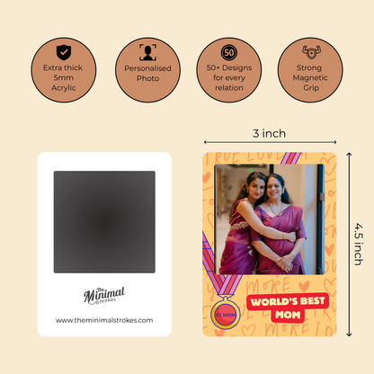 Best Mom Personalised Photo Magnet