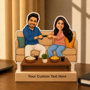 Remote Fighting Love Caricature With Stand