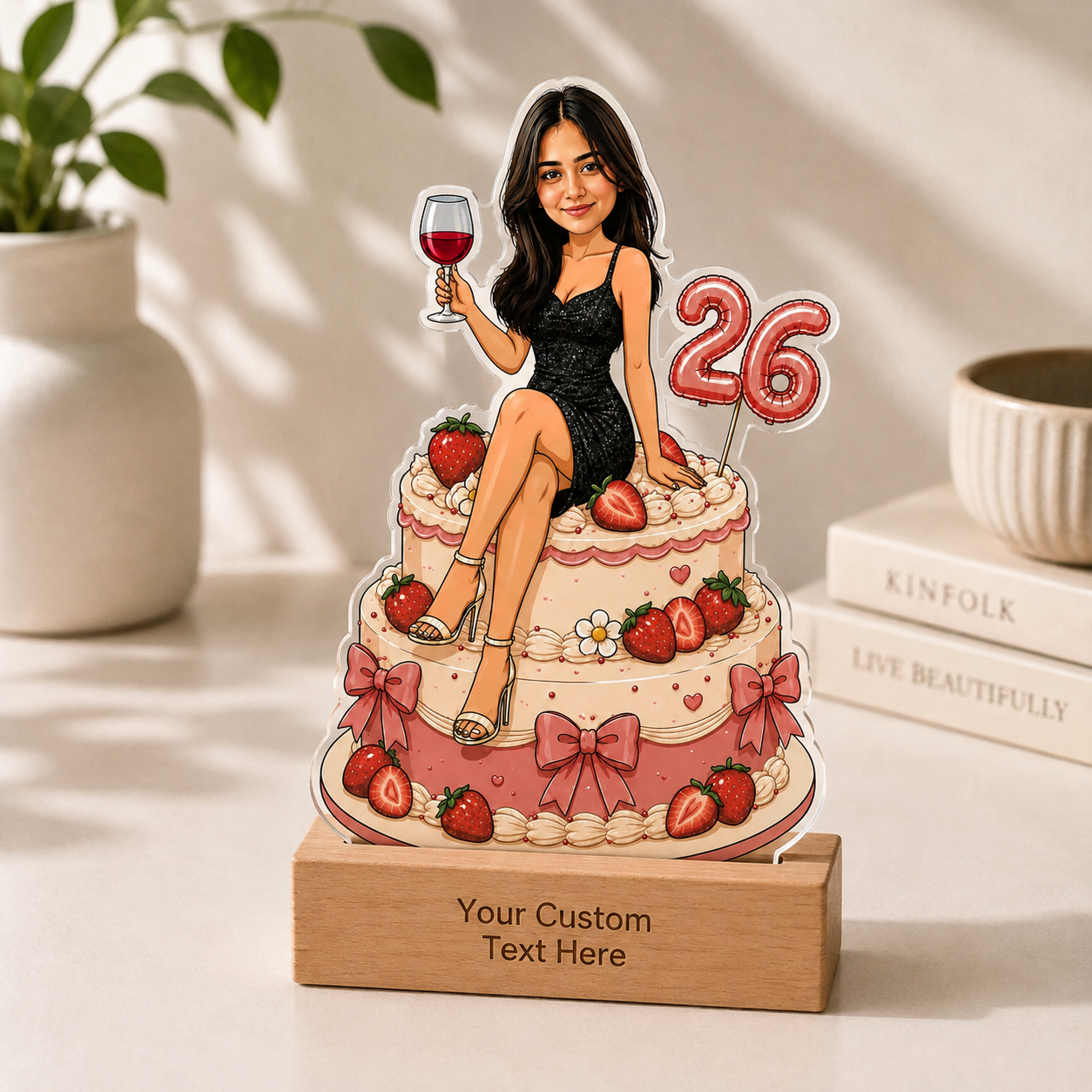 Personalized Birthday Caricature With Stand
