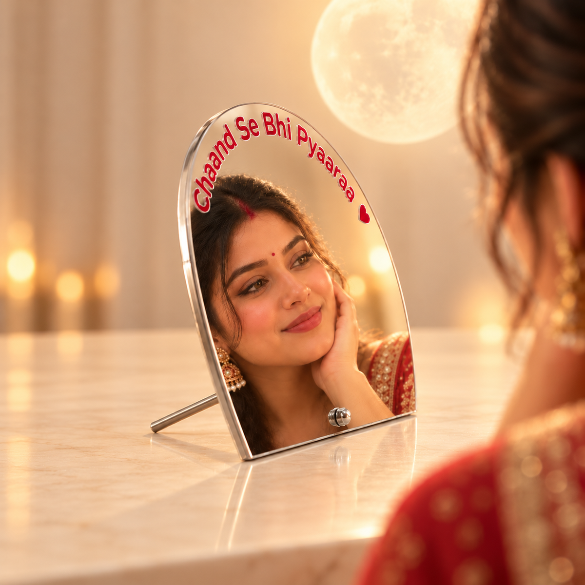 Chaand Se Bhi Pyaara – Karwa Chauth TableTop Mirror