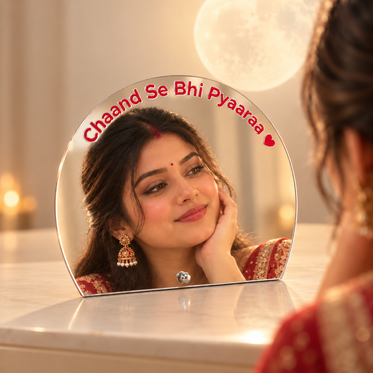 Chaand Se Bhi Pyaara – Karwa Chauth TableTop Mirror