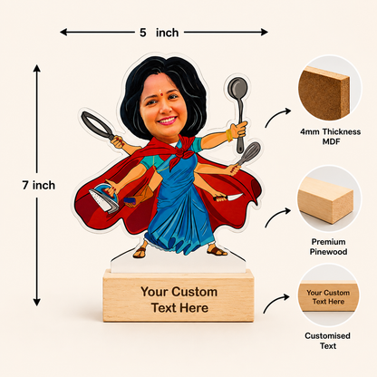 Homemaker Personalized Caricature with Stand