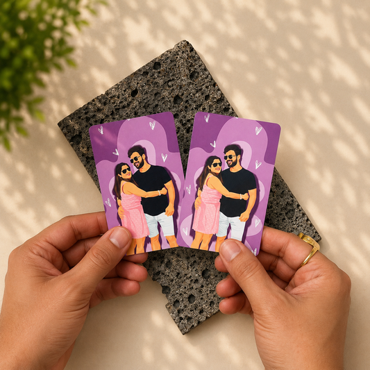 Personalised Couple Wallet Card - Set of 2 Cards