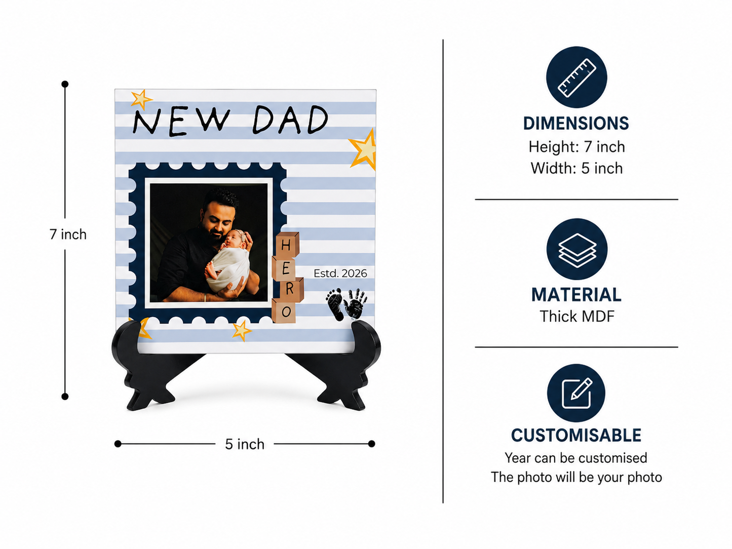 New Dad Frame - With Stand
