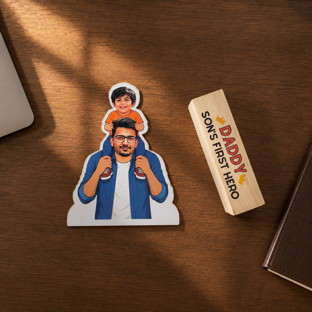 Caricature - Daddy's Little Champ