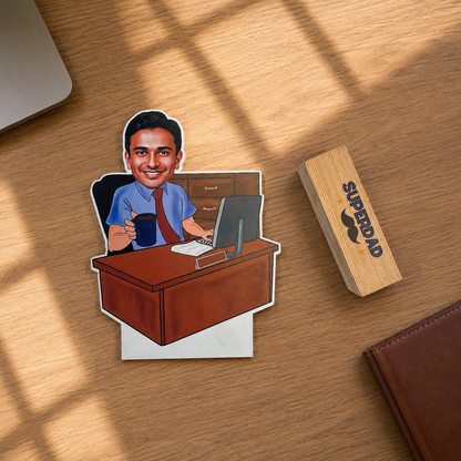 Caricature - Working Dad